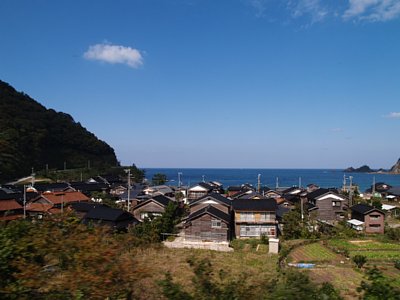 山陰本線からの風景